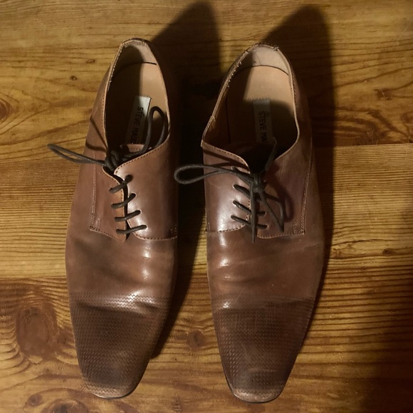 STEVE MADDEN DRESS SHOES SIZE 9 MENS BROWN - Picture 2 of 6